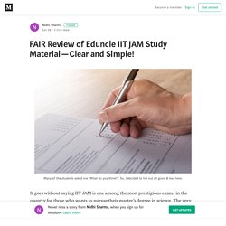 FAIR Review of Eduncle IIT JAM Study Material — Clear and Simple!