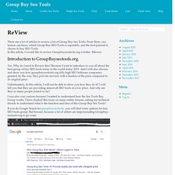 ReView - Group Buy Seo Tools