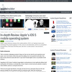 In-depth Review: Apple's iOS 5 mobile operating system