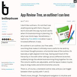 App Review: Tree, an outliner I can love