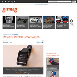Review: Pebble smartwatch