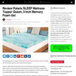 Review Polaris SLEEP Mattress Topper Queen, 3 Inch Memory Foam Gel