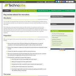 Pay review advice for recruiters