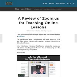 A Review of Zoom.us for Teaching Online Lessons