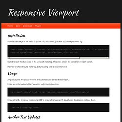 ReView. The Responsive Viewport.