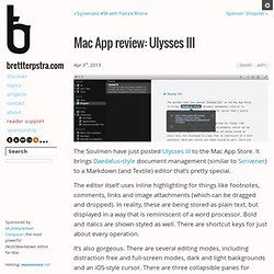 Mac App review: Ulysses III