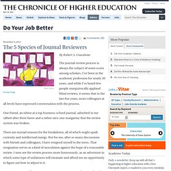 The 5 Species of Journal Reviewers - Do Your Job Better