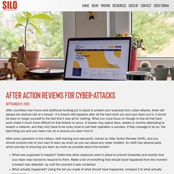 After Action Reviews for Cyber-Attacks