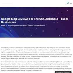 Google Map Reviews For The USA And India - Local Businesses - KevinMax