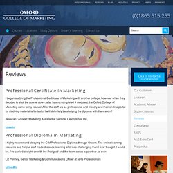 Reviews - Oxford College of Marketing