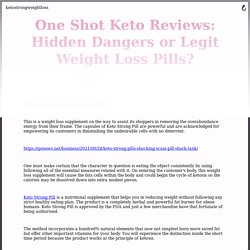 One Shot Keto Reviews: Hidden Dangers or Legit Weight Loss