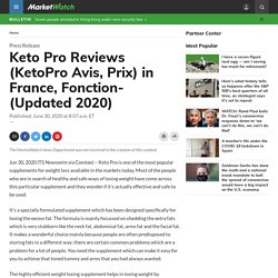 Keto Pro Reviews (KetoPro Avis, Prix) in France, Fonction- (Updated 2020)