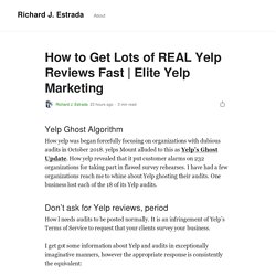 How to Get Lots of REAL Yelp Reviews Fast