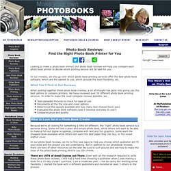 Photo Book Reviews, Photo Book Printers, Photo Book Software