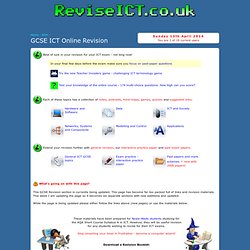 Revision section - ReviseICT.co.uk - interactive revision materials to help learn GCSE ICT