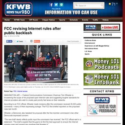 FCC revising Internet rules after public backlash « KFWB NEWS TALK 980