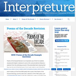 Poems of the Decade Revision - Interpreture English Revision