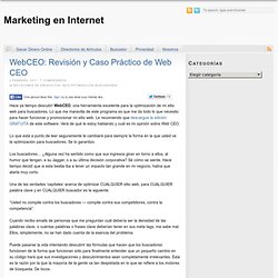 WebCEO: Revisión y Caso Práctico de Web CEO