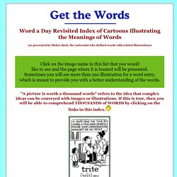 Word a Day Revisited Index of Cartoons Illustrating the Meanings of Words - Getting English Words