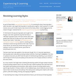 Revisiting Learning Styles