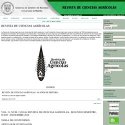 Revista de Ciencias Agrícolas
