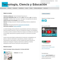 Revista Tecnología, Ciencia y Educación