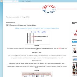 REVIT Rocks !: REVIT Common Edges and Hidden Lines