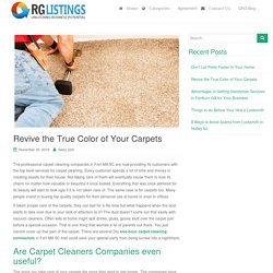 Revive the True Color of Your Carpets
