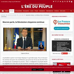 Macron parle, la Révolution citoyenne continue