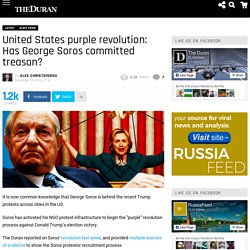 United States purple revolution: Has George Soros committed treason?