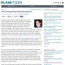 The Coming Urban Data Revolution