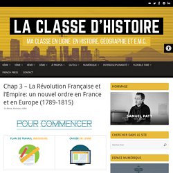 Chap 3 – La Révolution Française et l’Empire: un nouvel ordre en France et en Europe (1789-1815)