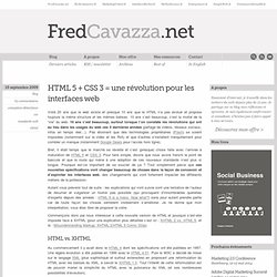 HTML 5 + CSS 3 = une révolution pour les interfaces web