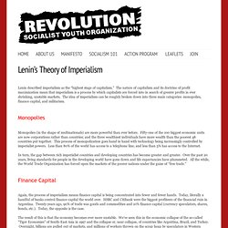 Lenin’s Theory of Imperialism