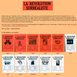 La Revue "La Révolution surréaliste"