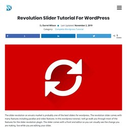 Revolution Slider Tutorial For Wordpress