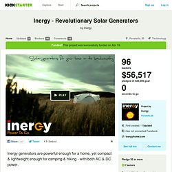 Inergy - Revolutionary Solar Generators by Inergy