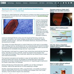 'Bacterial nanowires' could revolutionise bioelectronics