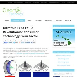 Ultrathin Lens Could Revolutionise Consumer Technology Form Factor