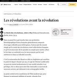 Les révolutions avant la révolution