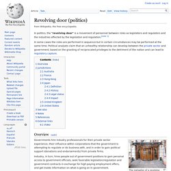 Revolving door (politics)