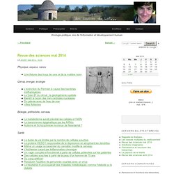 Revue des sciences mai 2014