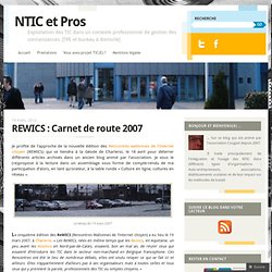 REWICS : Carnet de route 2007 « Blog de l'association Cougart