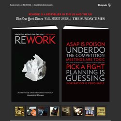 REWORK: The new business book from 37signals.