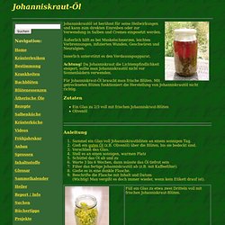 Rezepte: Johanniskrautöl