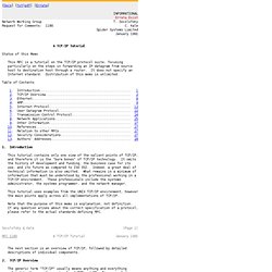 RFC 1180 - TCP/IP tutorial