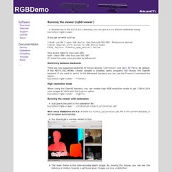 RGBDemo - Viewer
