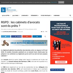 RGPD : les cabinets d’avocats sont-ils prêts ?