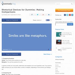» Rhetorical Devices for Dummies: Making Comparisons