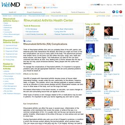 Rheumatoid Arthritis Complications and Effects on the Body